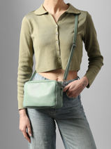 Sac Bandouli�re Caviar Leder Milano Groen caviar CA25112-vue-porte